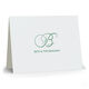 Formal Script Initial Folded Note Cards - Letterpress Image 3 of 3